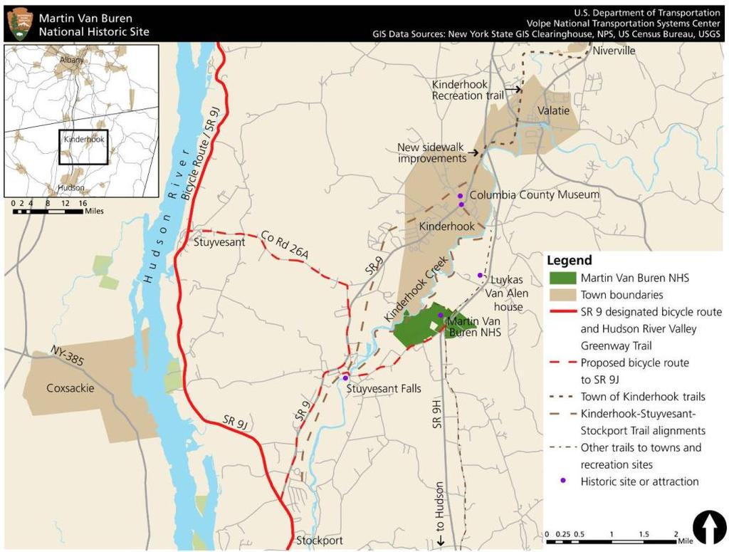 Town of Kinderhook trails There are proposals for two trail segments within the town of Kinderhook for which the village of Kinderhook is the sponsoring agency.