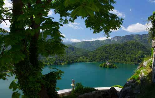 WELCOME TO Lake Bled The tiny nation of Slovenia sits at the crossroads of Europe, bordered by Italy, Austria, Croatia and Hungary, as well as the Adriatic Sea.