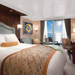 Accommodations SPACIOUS AND SUMPTUOUSLY APPOINTED, ALL STATEROOMS AND SUITES FEATURE: Prestige Tranquility Beds (twin beds convertible to queen, with 1000 thread count linens) Thick