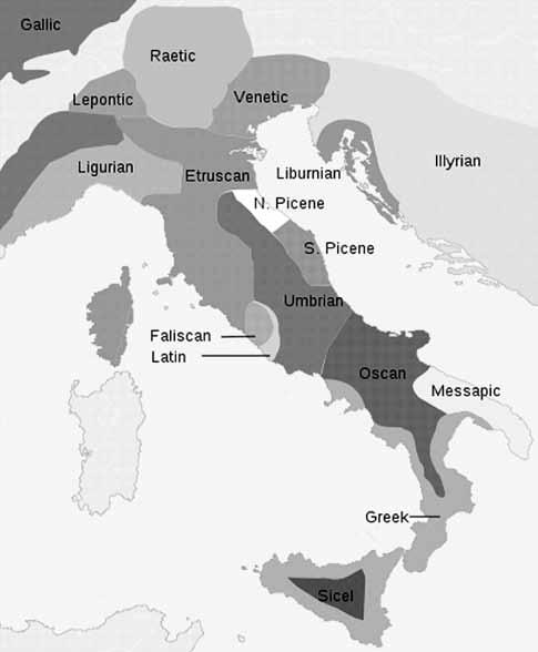 116 PICENSKI NAPISI Picenske napise so ustvarila ljudstva na zgornji sredi, desne strani Apeninskega polotoka, kot je razvidno iz naslednjega zemljevida.