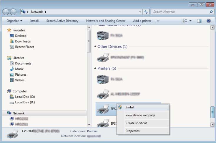 Скенирање За Windows 10/Windows 8.1/Windows 8, WSD портот се поставува автоматски. Потребно е следново за поставување на WSD порт. Печатачот и компјутерот се поврзани на мрежата.