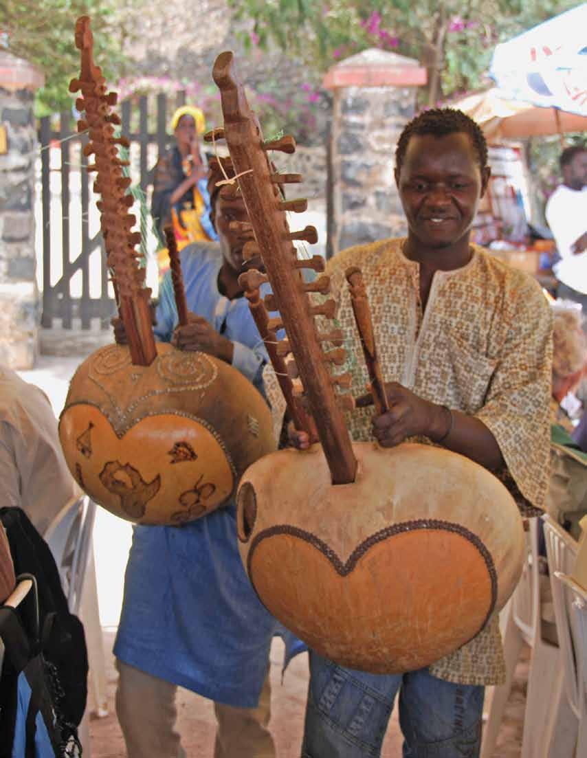 Musicians in Dakar playing the stringed