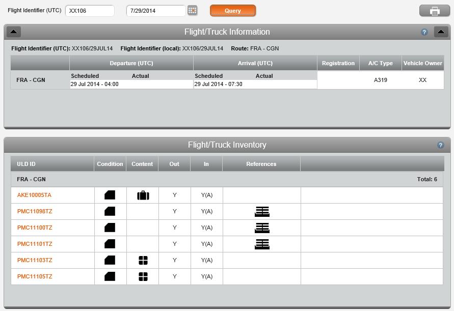 () Click on Inventory Management () Click on Flight/Vehicle (3) Enter the Flight