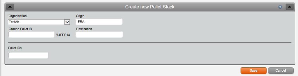 Pallet Stacks () Click on Tracking and Tracing () Click on Pallet Stacks (3) Insert Pallet Stack ID if you are looking for a certain pallet stack (4) Click on Search 4 3