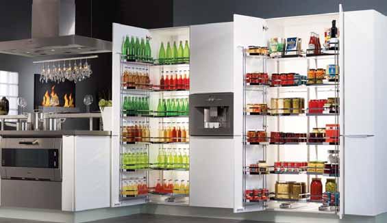 tandem pantry units The Tandem was originally developed for 450, 500, and 600 mm cabinets. With kitchens becoming more than a cooking space the demand for larger storage became imperative.