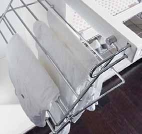 wardrobe accessories PULL-OUT TROUSER RACK With single extension ball bearing slide.