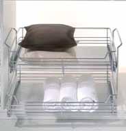 212 4 EXTENSION BASKET Fits guide carrier or can be mounted with runners Dimensions (W x D x H): 680 x 500 x 160 mm Finish: Chrome-plated