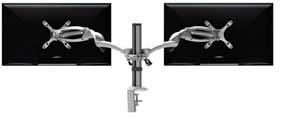 ellipta flat screen monitor arm DUAL MULTI-FUNCTION ARM WITH UNIVERSAL POST FOR EDGE CLAMP AND THRU DESK FIXING Multi-function arm x 2 with universal post and 4 x USB pre-installed Screen post