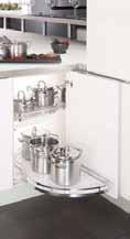 Maximum load capacity per shelf = 20 kg Left swivel unit shown COMPLETE SETS Left swivel shown LE MANS HIGHBOARD Left swivel shown SET ARENA STYLE All components in brilliant white; trays ARENA