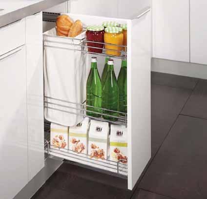 base cabinet pull-out storage unit The simplest solutions are often the most effective. The provisions of everyday life sometimes put our kitchens to the test. For example bread.