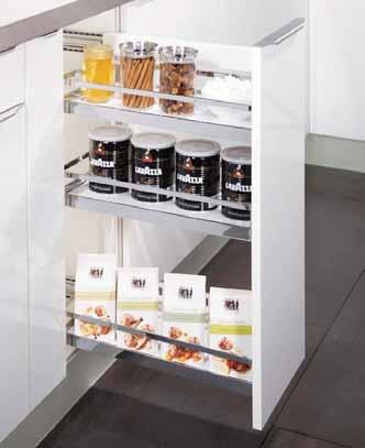 comfort base cabinet pull-out storage unit With pull-out base cabinet storage units, the entire depth of cabinet is within reach, helping to increase storage space.