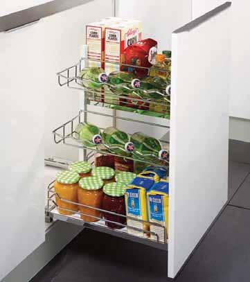 dispensa junior pantry units This practical mini pull-out Larder Unit offers height adjustable baskets and trays for easy reach to contents from above or either side.