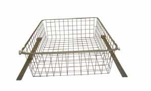 19.932 600 mm 325 White 540.19.733 600 mm 325 Silver 540.19.933 WIRE BASKET WITH RUNNERS For 16 mm side panels Finish: Steel, chrome-plated polished Cabinet Height Width (mm) 450 mm 150 541.70.