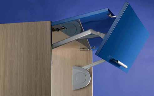 swing up fittings SENSO 3674 Senso Bi-Folding Lift Up fitting for two door flaps folds in the centre when opening.