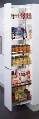 dispensa pantry units 70 KG PULL OUT PANTRY UNIT Includes full extension bottom and top runner, height adjustable frame, door rails, front panel brackets and installation instructions packed into a
