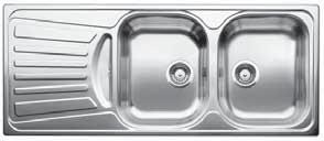 Dimensions: cabinet 600 mm Bowl depth: 160 and 130 mm Bowl reversible 565.