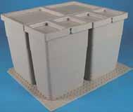 drawer mounted bin system XXXL WASTE BIN SET For use with any metal sided drawer system with a min. length of 405 mm.