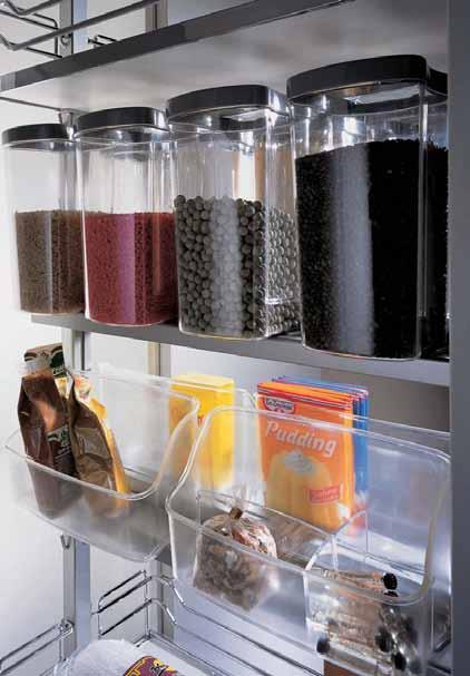 pantry unit accessories BASKET SUPPORT BRACKETS For adding additional baskets on top of extended frame Height: 125 mm Finish: