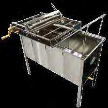 63 cm) HH-187 Tip Wrap metal grid in the bottom with polyester strainer cloth (page 113) to strain honey from your cappings wax.