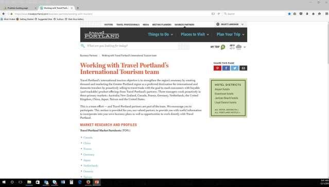 Working with Travel Portland s