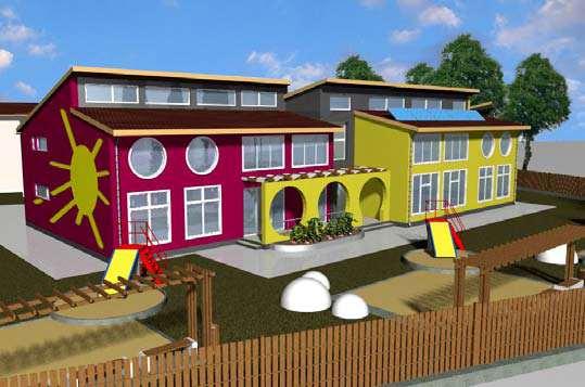 Passive House Expansion of kindergarten "Sun", Base 1, New Building Social inclusion project of International Bank of Reconstruction and Development/ World Bank Built-up area: 956 sq.m. Investment: 384 490 EUR Key features: 1.