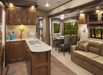 04 MOUNTAINEER 356TBF IN MIDNIGHT DECOR The 356 TBF is designed with a spacious, well-planned bunk room that will