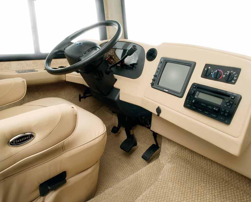 STEERING WHEEL A tilt steering wheel with cruise control is