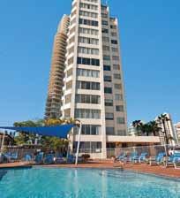 Islander Resort Hotel HHH In the heart of Surfers Paradise, this affordable accommodation offers a choice of hotel rooms and one bedroom apartments. Beach 200m Cavill Avenue 100m Map page 20 Ref.