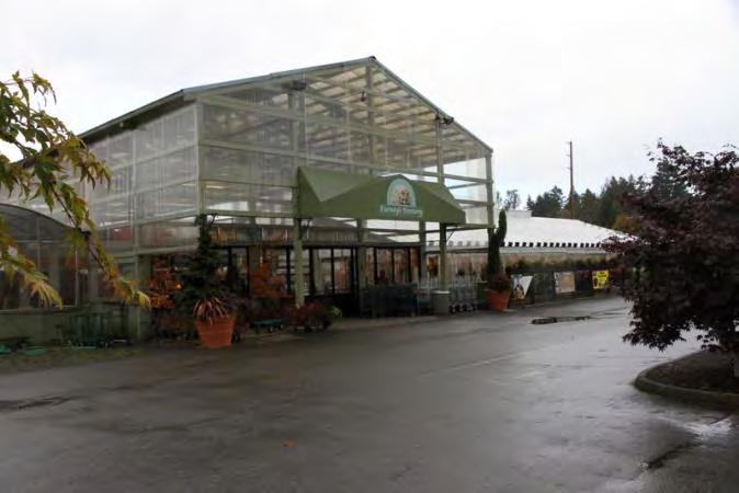 section on the right, greenhouse on the