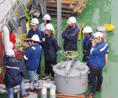 The students were also introduced to the barge s mass flow meter system, including the hardware and software.
