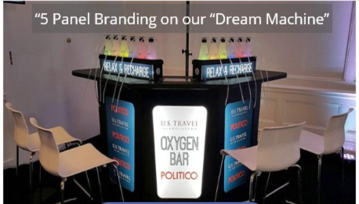 NEW IPW 2018 IDEA: OXYGEN BAR LOCATION: This free-standing unit can be set up in a central location with high traffic, or upstairs by the Exhibit Hall exit.