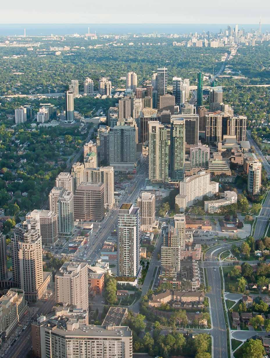 A SINGULAR ADDRESS. The Diamond is here because so much is here great amenities, ample lush parkland, and nearby highway 401 the main artery of Toronto and multiple civic hubs of work and play.
