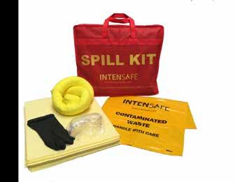Spill Sock 1 IntenSAFE LDPE Contaminated Waste Bag 1 IntenSAFE kit carry bucket Kit Refill Code 786100 Containment Capacity: 20 Liters / 5 Gallons Absorbing Capacity: 20 Liters / 5 Gallons