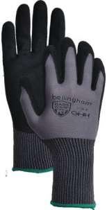 S-XL GARDWARE 3707 Breathable, flexible 15-gauge nylon and spandex seamless knit liner Breathable, oil-resistant PCT nitrile palm coating PLUS palm dots Unbeatable grip in dry or wet/oily conditions