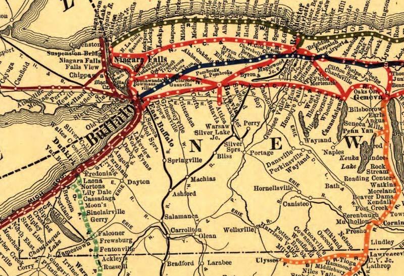 (Found on the background of slide 14) This is a map of the various lines of the New York Central