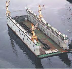 Floating Dry Dock for Nuclear Icebreakers (22 000t) Customer: Minatom, Russia Design : Zapadnoye Design Bureau, Russia Location: 92nd base Atomflot