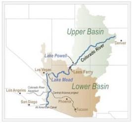 Colorado River Compact Signed in 1922 Upper Basin: Colorado, Utah, Wyoming, New Mexico, and Arizona Lower Basin: California, Arizona,