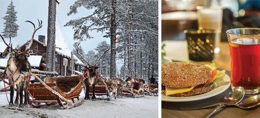 store delicacies from foreign lands. (B) Day 4: Tuesday, January 15, 2019 Helsinki - Ivalo - Kakslauttanen - Northern Lights Search Board your flight for Lapland, Finland s rugged northern region.