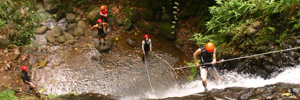 Canyoning & Canpy Tour 3 Cost per person from: $90 Cost per child from: $80, Minimum age 8 years Includes: Transportation, guide, equipment, lunch.