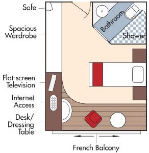 AmaLyra Ship Plans and Staterooms Stateroom: Category S Occupancy: Single Size: 140 sq. ft.