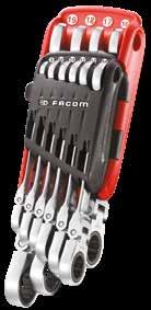467F Metric Hinged Jointed Combination Ratchet Wrench Set Hinged jointed ratchet combination