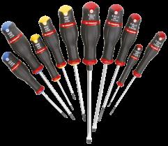 Facom Screwdrivers ANW J10 10pc Screwdriver Set n n Polyurethane handles with polyamide core for ultra
