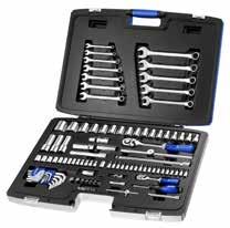 Britool Wrenches 101pc 1/4 and 1/2 Socket, Wrench and Accessory Set 1/4 hex sockets: 4-4.5-5-5.