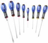 PZ0 x 75 - PZ1 x 100 - PZ2 x 125 (nut) W14A-15352 8pc Screwdriver Set - Slot/PH Screwdrivers for slotted head screws (parallel): 3 x 50-4 x 100 mm