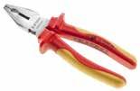 VDE 1000V Insulated Combination Pliers CEI 60900 - ISO 5745 Designed to cover all gripping and cutting applications. Cutting edges designed to cut all types of wires (Soft, mid-hard, hard wire).