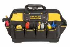 Stanley Storage FatMax Tool Backpack Back support system and air mesh shoulder straps for ergonomic, convenient carriage.