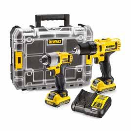 in 18V products, with the option to amplify its voltage to power newly developed 54V heavy duty construction equipment DEWALT