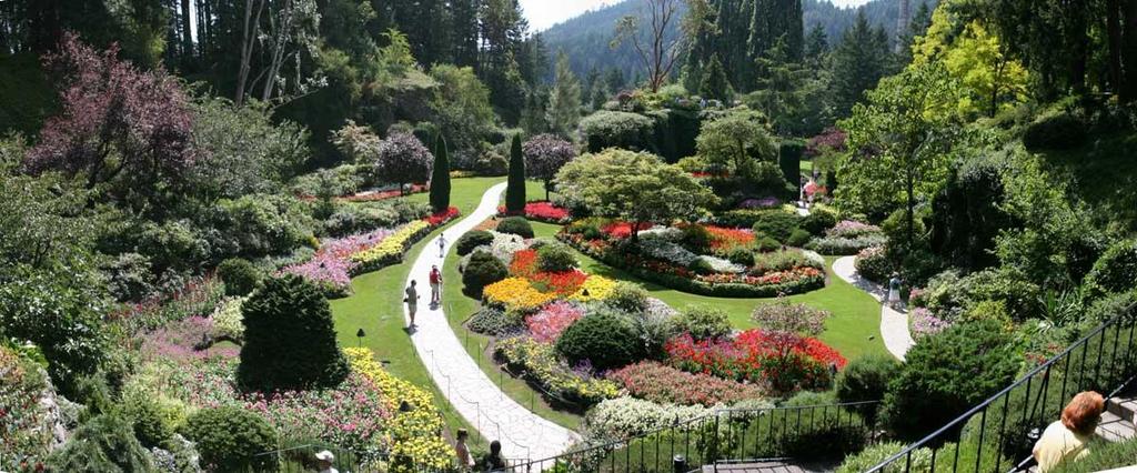 Victoria The Butchart Gardens Saturday August 1 (6:30 PM 10:30 PM) (Limited Space - Reserve Now) This stunning 55-acre garden and National Historic Site has been drawing visitors since it was planted