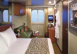 OCEAN-VIEW STATEROOM CABINS: HH*, H*, G**, F, E, DD, D, C, CQ A good choice for passengers wanting to see the ocean, these comfortable cabins pack a surprising number of luxuries into 169 267 square