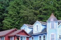 of Ketchikan s Creek Street, famed for its colourful frame houses.